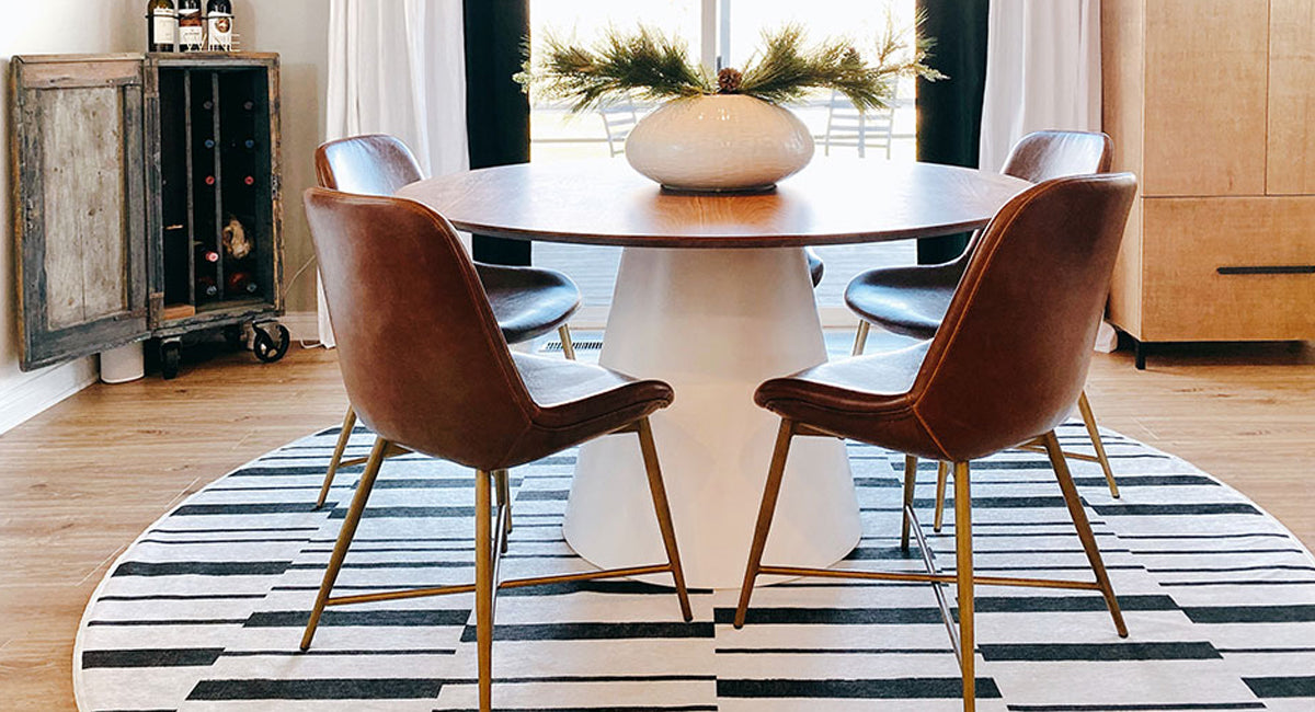 Round Rug For Dining Table 8 Tips to Pick the Perfect Round Rugs for Dining Room - Silk Road Rugs